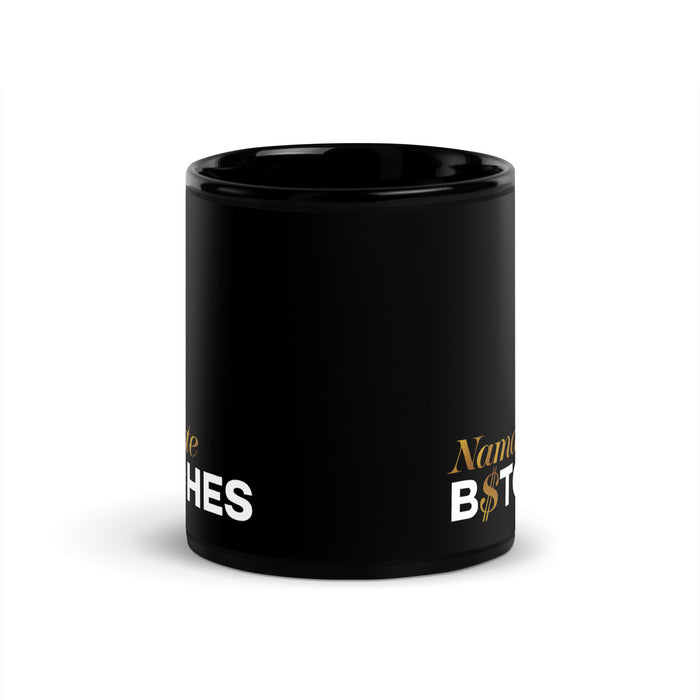 Namaste B$tches | Black Glossy Mug
