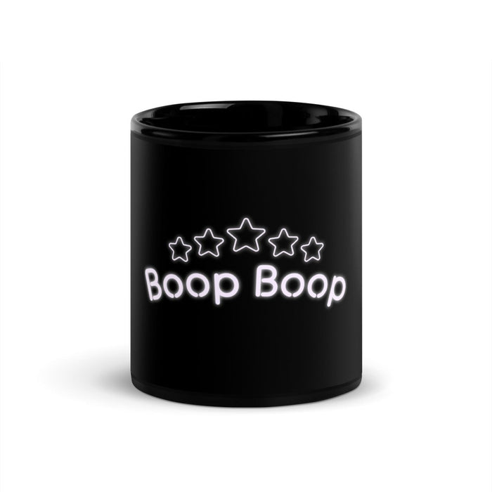 Morgan's Pop Talks | 5 Star Boop Boop | Black Glossy Mug