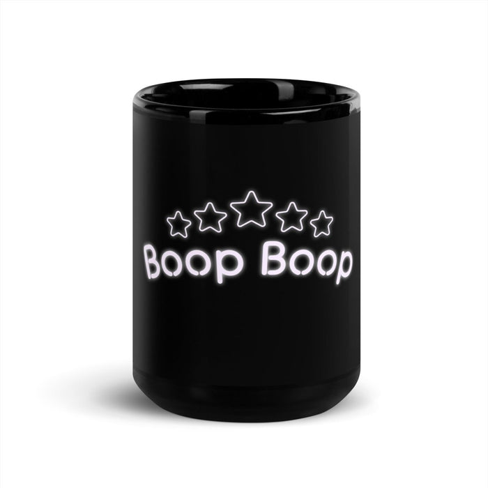 Morgan's Pop Talks | 5 Star Boop Boop | Black Glossy Mug