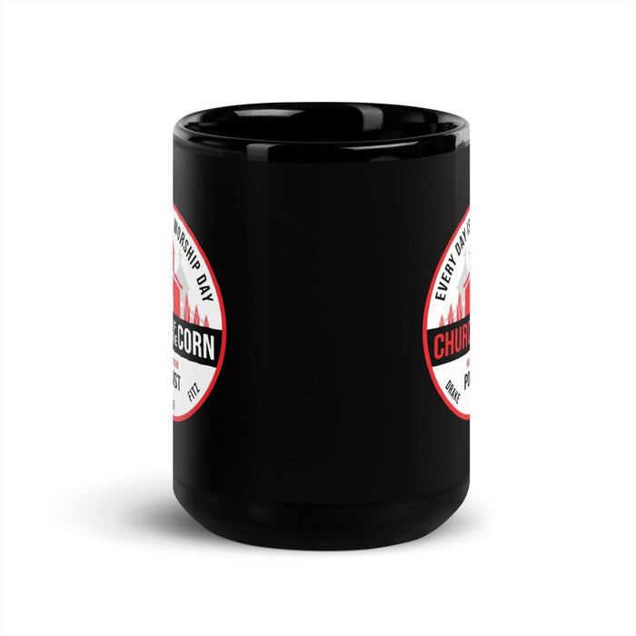 Church of the CorN | Black Glossy Mug