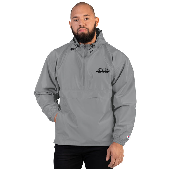 Wired Axcess | Grey Embroidered Champion Packable Jacket