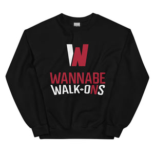 Wannabe Walk-Ons | Unisex Black Sweatshirt