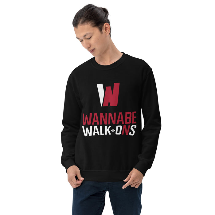 Wannabe Walk-Ons | Unisex Black Sweatshirt