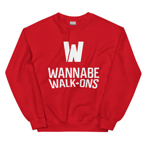 Wannabe Walk-Ons | Unisex Red Sweatshirt