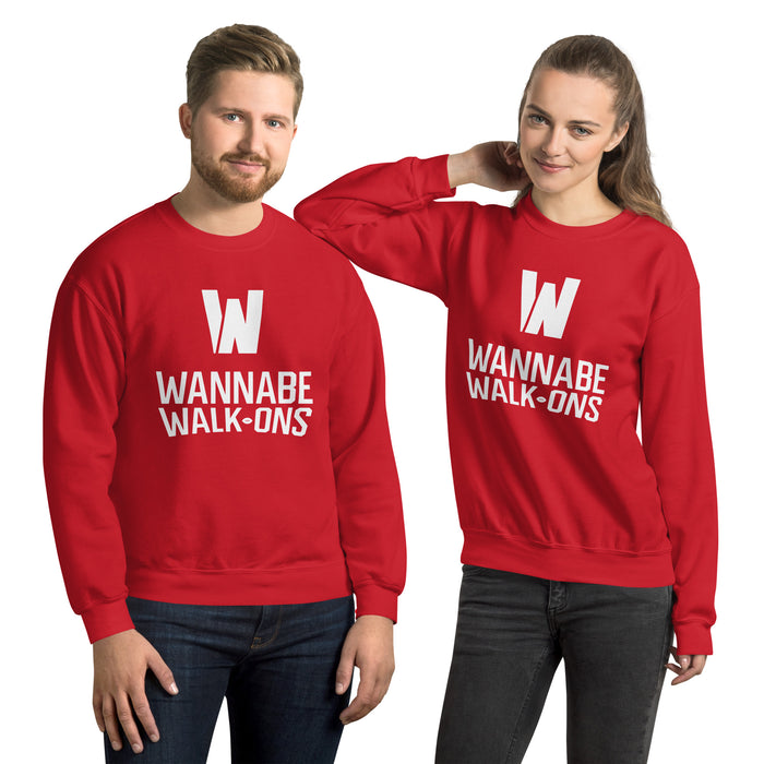 Wannabe Walk-Ons | Unisex Red Sweatshirt