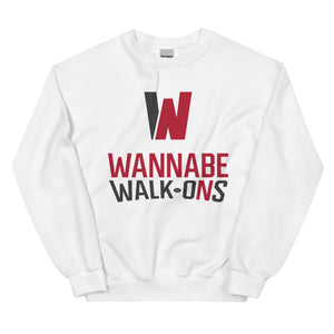 Wannabe Walk-Ons | Unisex White Sweatshirt