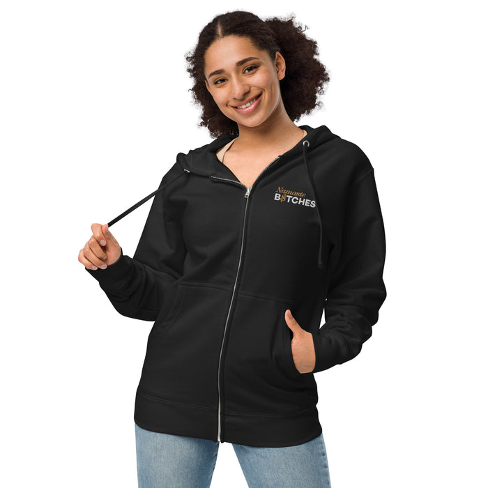 Namaste B$tches| Unisex fleece zip up hoodie