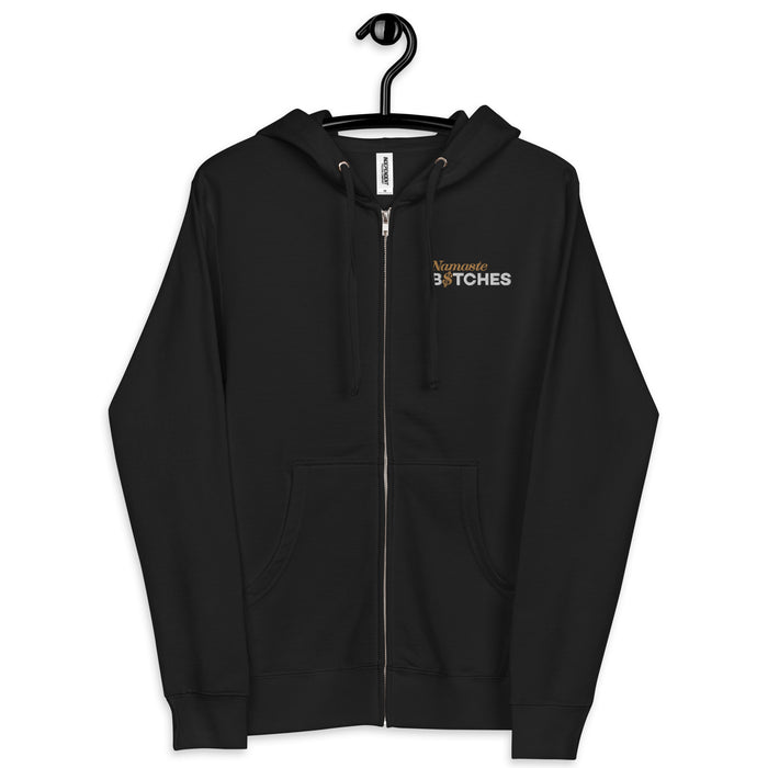 Namaste B$tches| Unisex fleece zip up hoodie