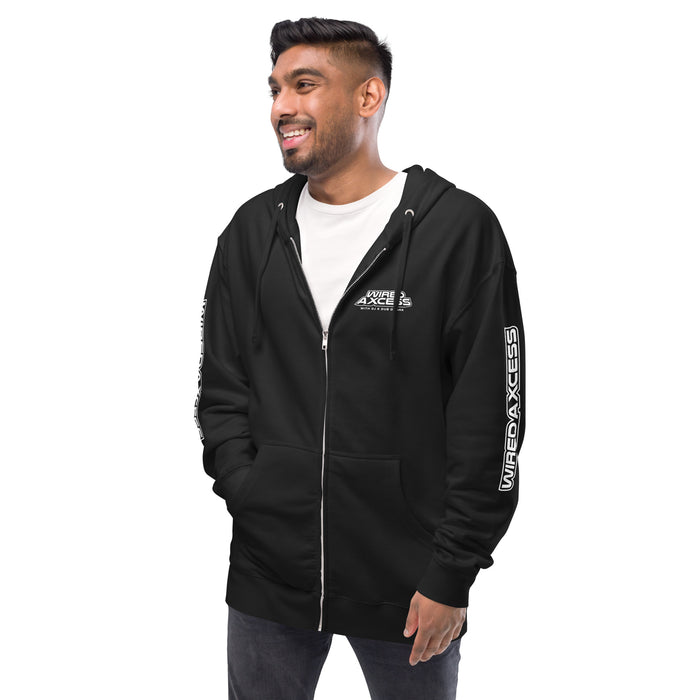 Wired Axcess | Unisex fleece zip up hoodie
