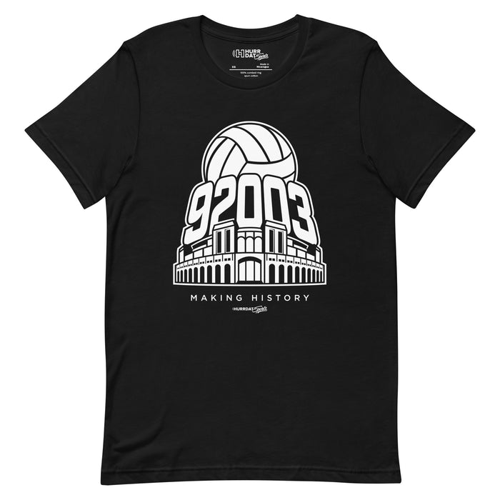 Hurrdat Sports | 92003 Historic Volleyball Match | Unisex t-shirt