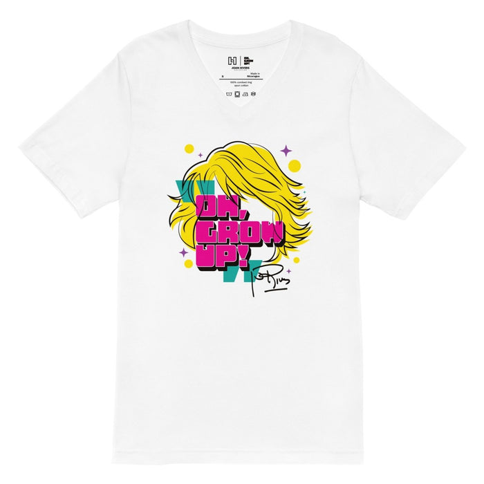 Joan Rivers | Oh Grow Up | Unisex Short Sleeve V-Neck T-Shirt