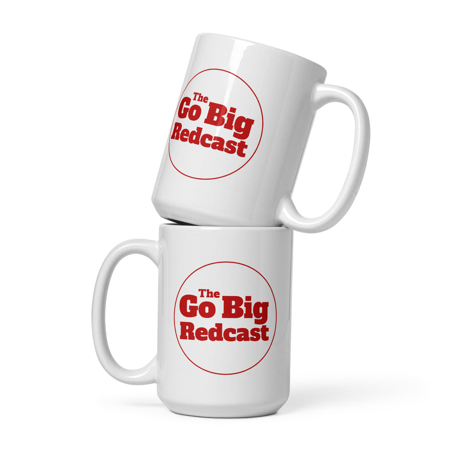 Go Big Redcast | White glossy mug