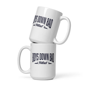 Boys Down Bad | White glossy mug