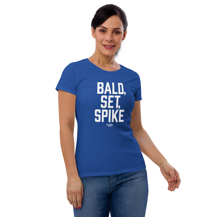 Volleyball State | Bald Set Spike | Women's Short Sleeve t-shirt
