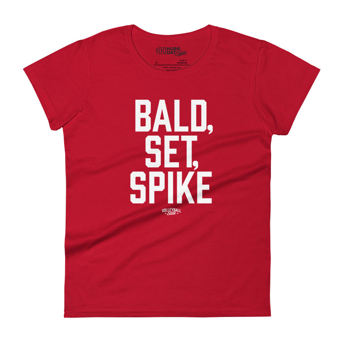 Volleyball State | Bald Set Spike | Women's Short Sleeve t-shirt