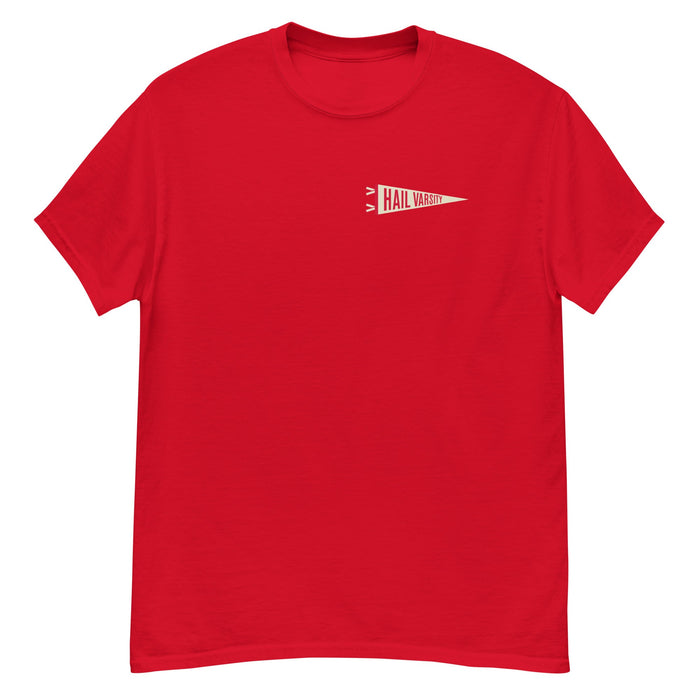 Hail Varsity Pennant T-Shirt - Cherry Red
