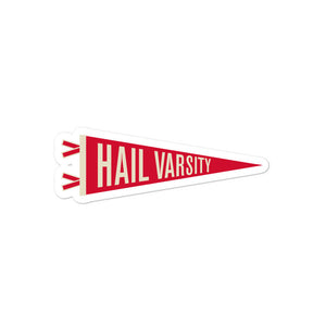 Hail Varsity Pennant Sticker - Red