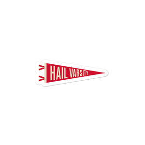 Hail Varsity Pennant Sticker - Red